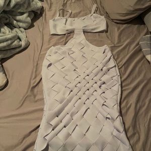 White bandage dress